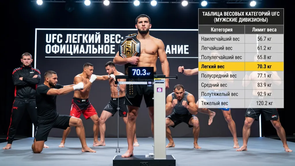 Легкий вес ЮФС кг: сколько весит дивизион и кто сейчас чемпион UFC